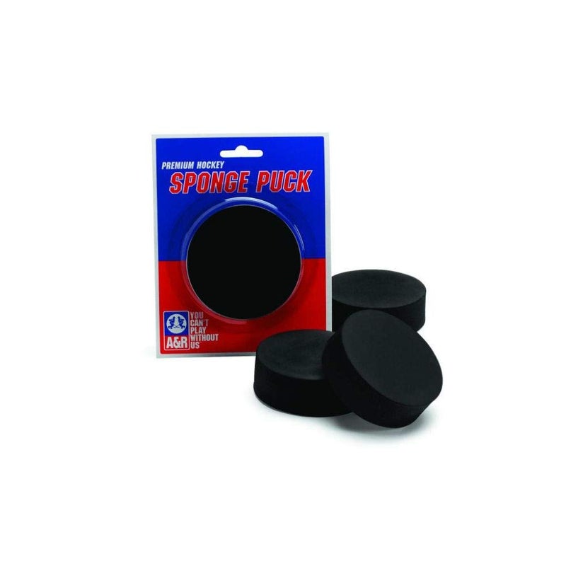 A&R Sports Sponge Hockey Puck  Black